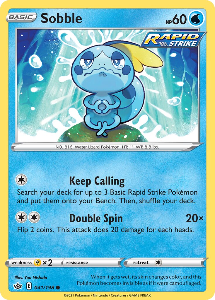 Sobble 041/198 — Chilling Reign (English Pokémon TCG card)