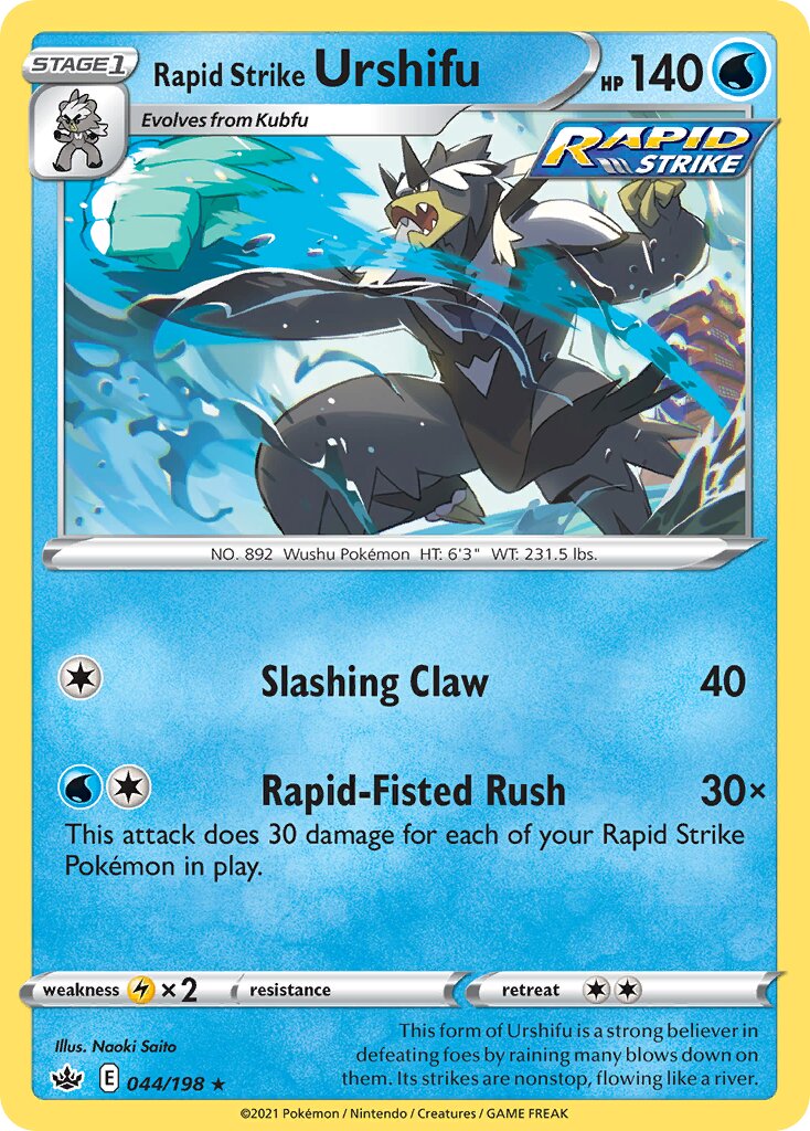 Rapid Strike Urshifu 044/198 — Chilling Reign (English Pokémon TCG card)