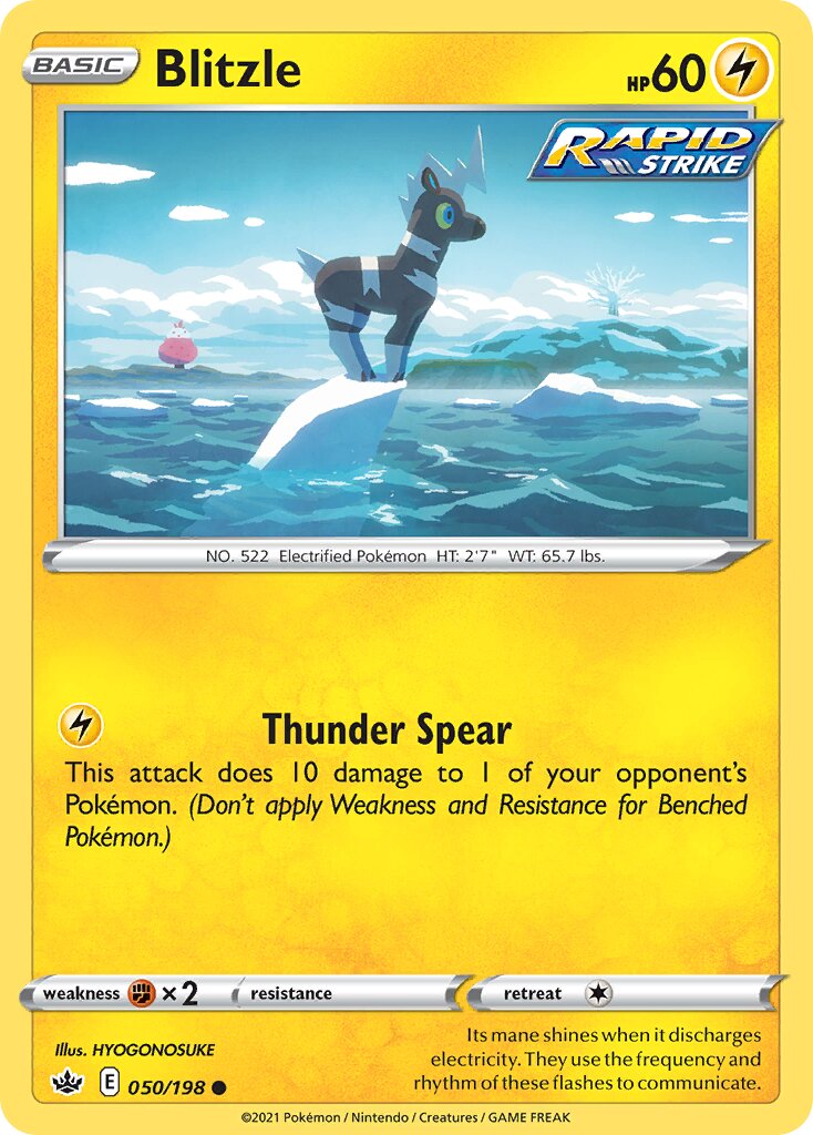 Blitzle 050/198 — Chilling Reign (English Pokémon TCG card)