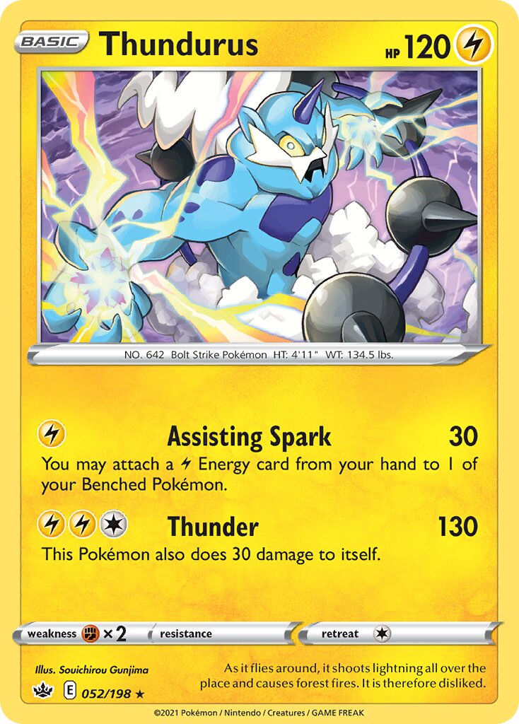 Thundurus 052/198 — Chilling Reign (English Pokémon TCG card)