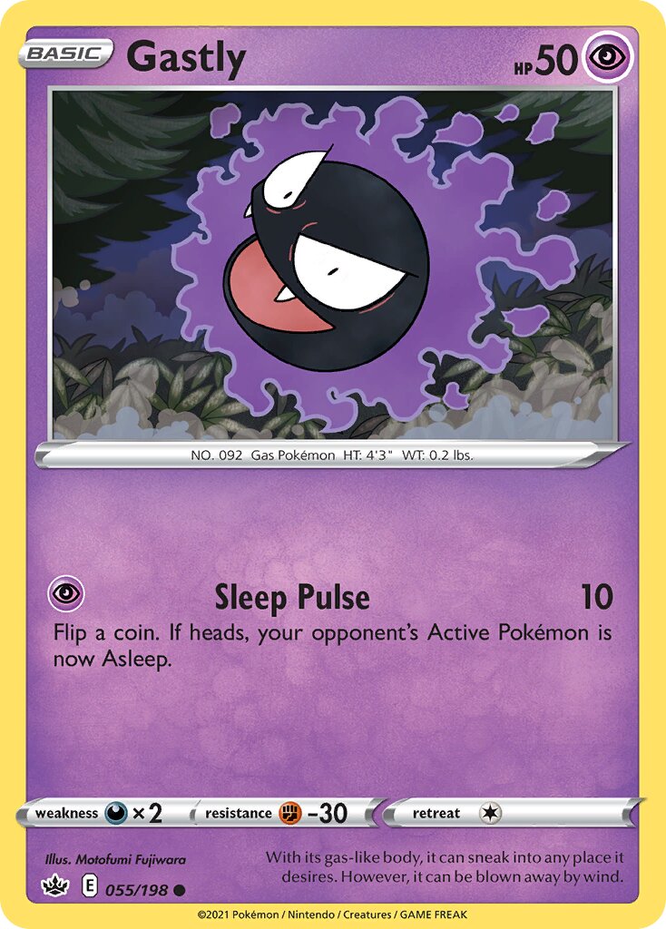 Gastly 055/198 — Chilling Reign (English Pokémon TCG card)