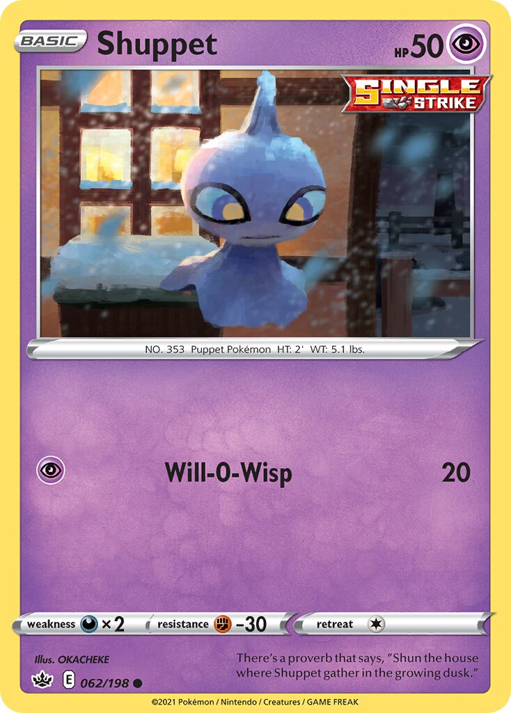 Shuppet 062/198 — Chilling Reign (English Pokémon TCG card)