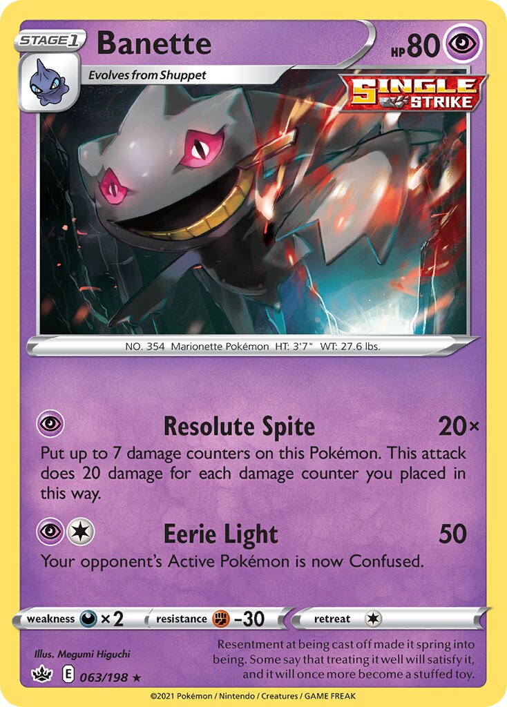 Banette 063/198 — Chilling Reign (English Pokémon TCG card)