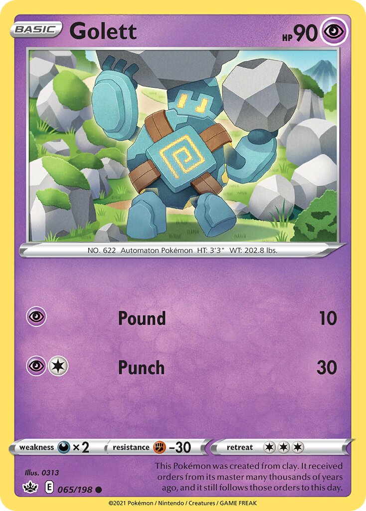 Golett 065/198 — Chilling Reign (English Pokémon TCG card)