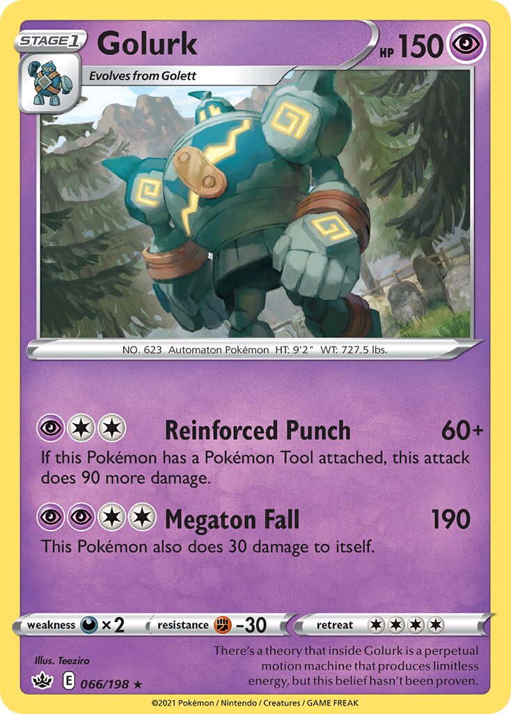 Golurk 066/198 — Chilling Reign (English Pokémon TCG card)