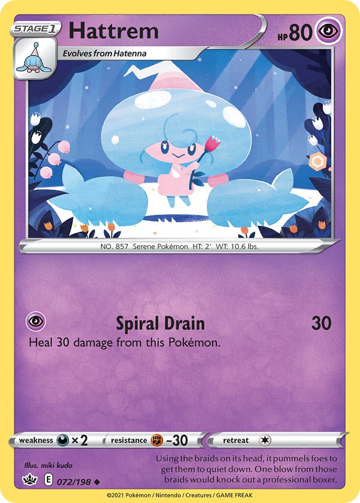 Hattrem 072/198 — Chilling Reign (English Pokémon TCG card)