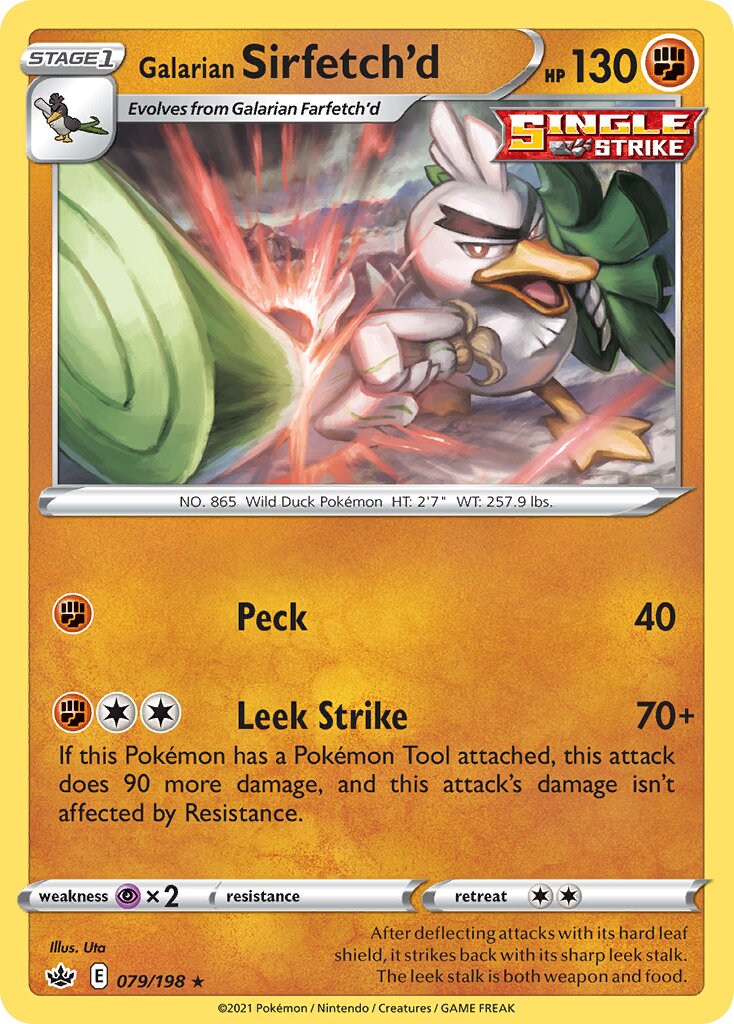 Galarian Sirfetch'd 079/198 — Chilling Reign (English Pokémon TCG card)