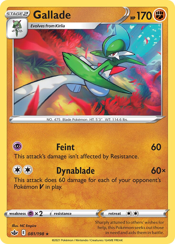 Gallade 081/198 — Chilling Reign (English Pokémon TCG card)