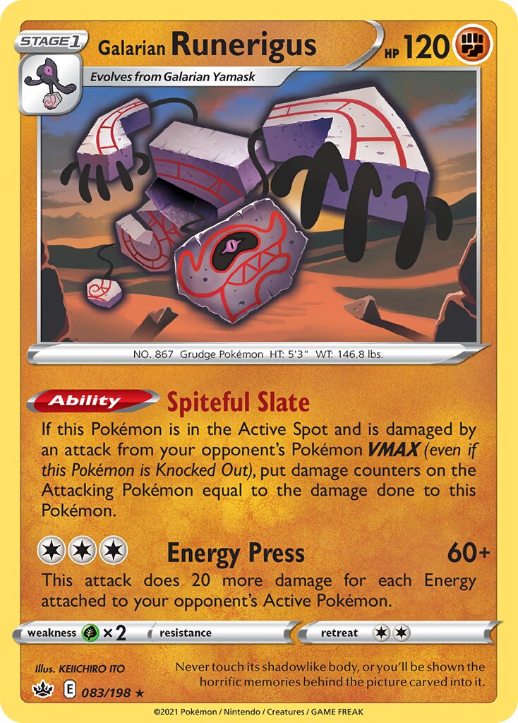Galarian Runerigus 083/198 — Chilling Reign (English Pokémon TCG card)