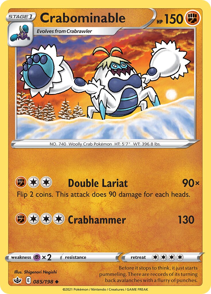 Crabominable 085/198 — Chilling Reign (English Pokémon TCG card)