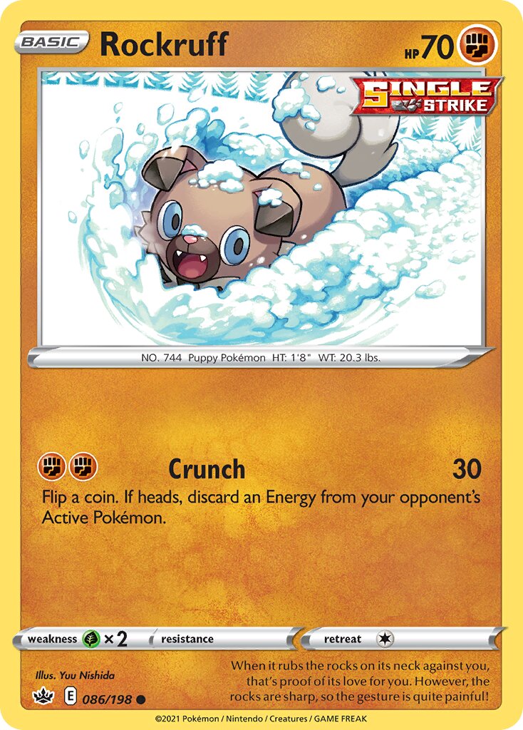 Rockruff 086/198 — Chilling Reign (English Pokémon TCG card)