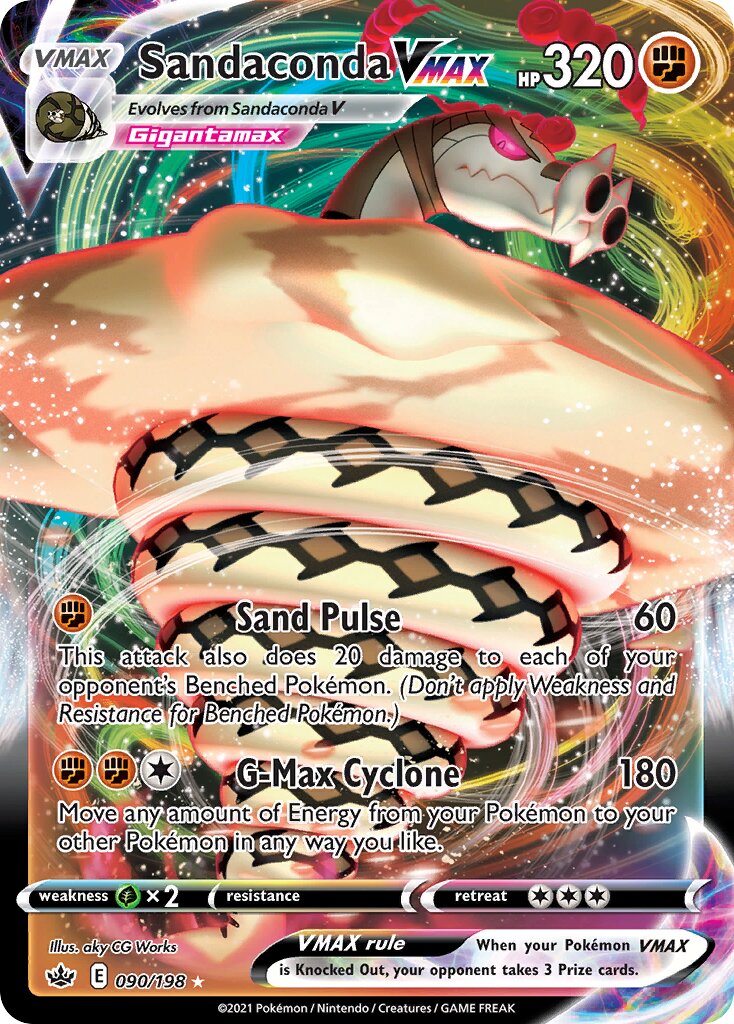 Sandaconda VMAX 090/198 — Chilling Reign (English Pokémon TCG card)