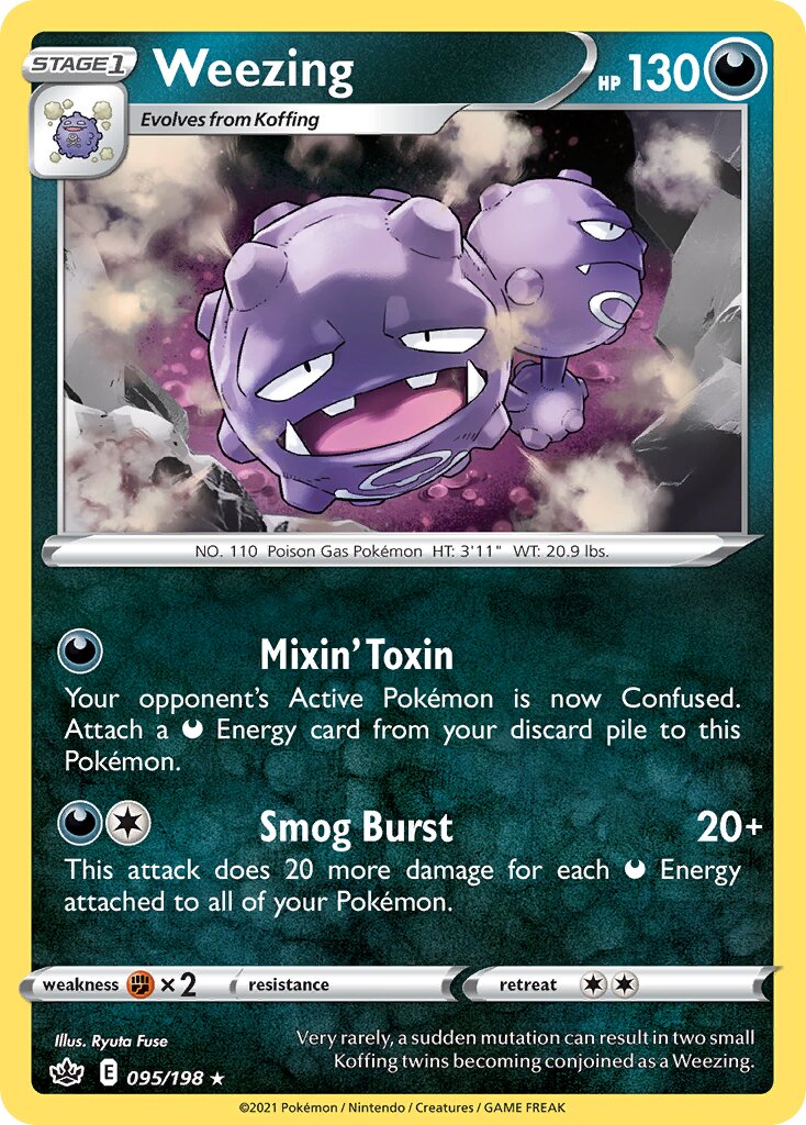 Weezing 095/198 — Chilling Reign (English Pokémon TCG card)