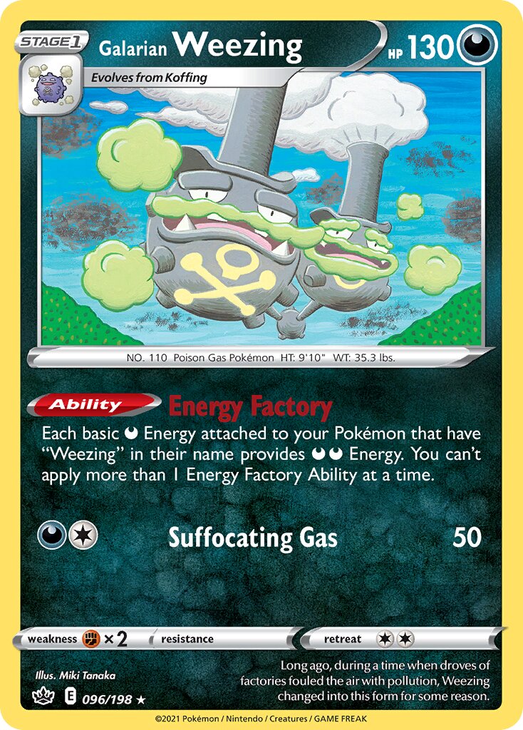 Galarian Weezing 096/198 — Chilling Reign (English Pokémon TCG card)