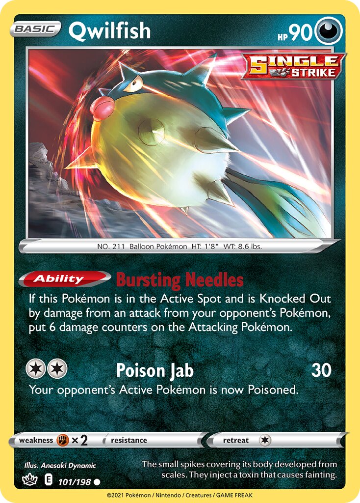 Qwilfish 101/198 — Chilling Reign (English Pokémon TCG card)
