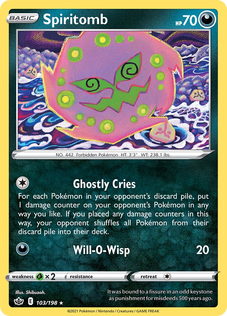 Spiritomb 103/198 — Chilling Reign (English Pokémon TCG card)