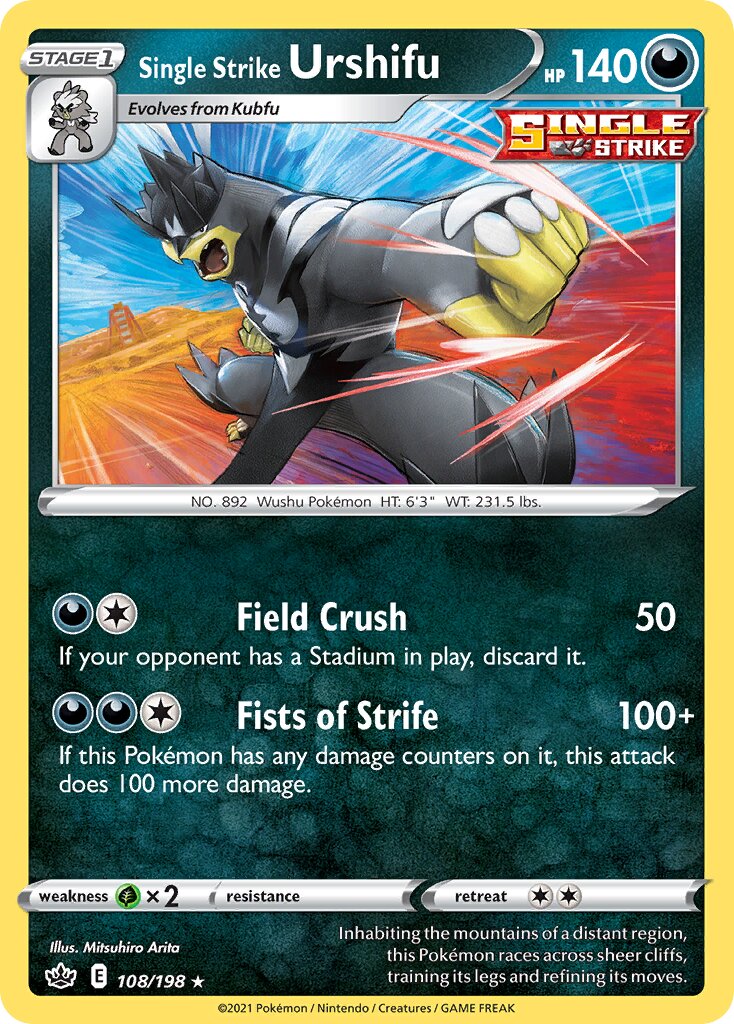 Single Strike Urshifu 108/198 — Chilling Reign (English Pokémon TCG card)