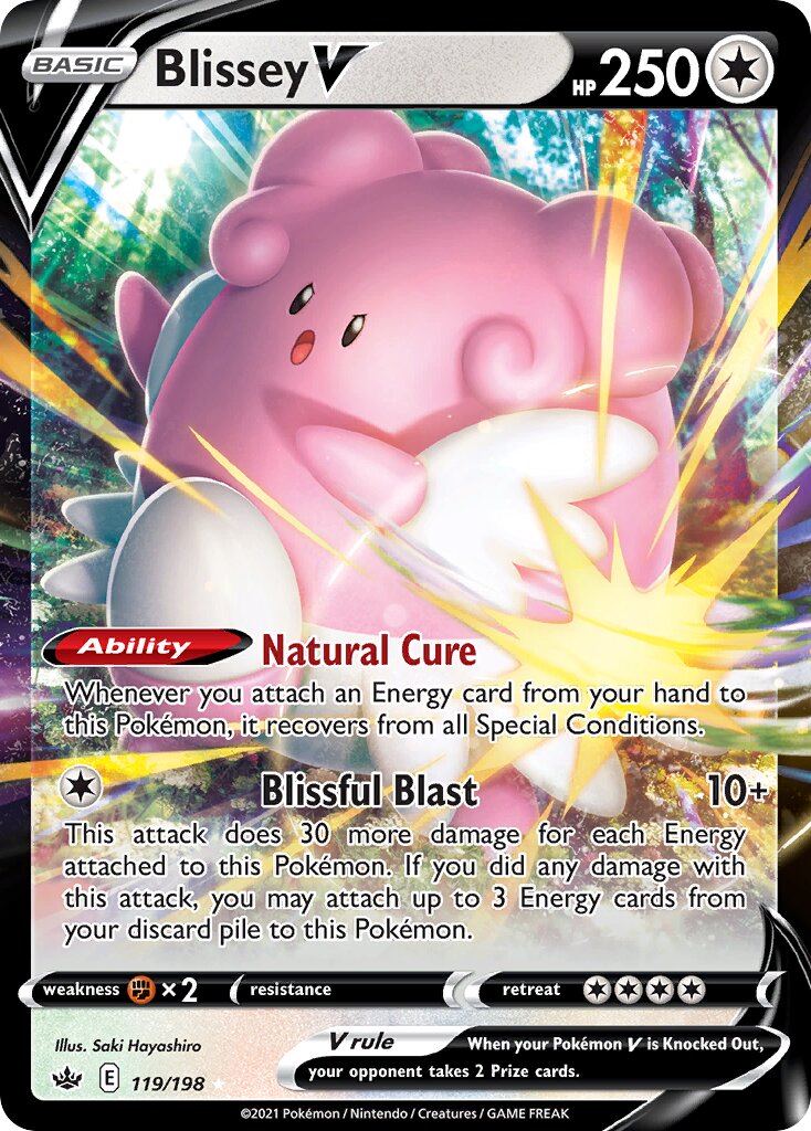 Blissey V 119/198 — Chilling Reign (English Pokémon TCG card)