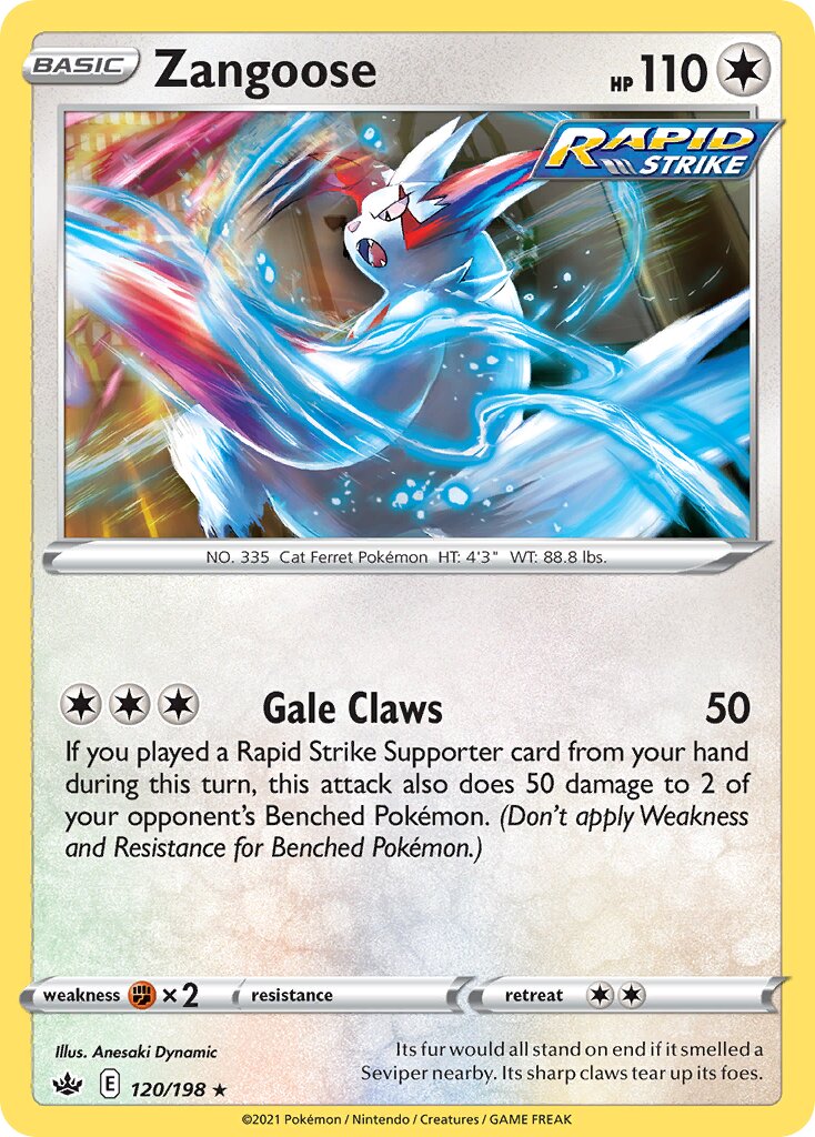 Zangoose 120/198 — Chilling Reign (English Pokémon TCG card)