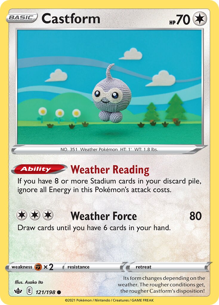 Castform 121/198 — Chilling Reign (English Pokémon TCG card)