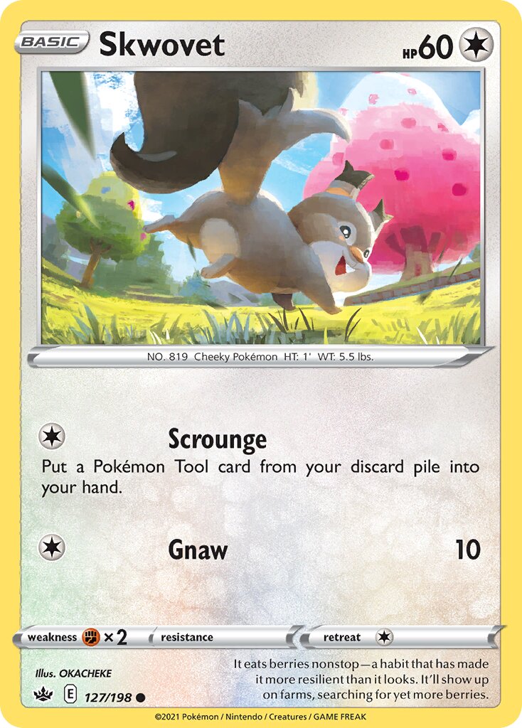 Skwovet 127/198 — Chilling Reign (English Pokémon TCG card)
