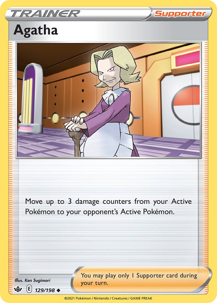 Agatha 129/198 — Chilling Reign (English Pokémon TCG card)