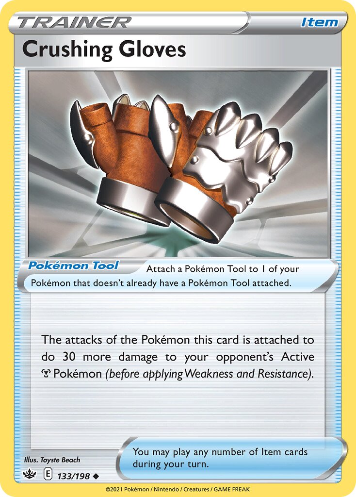 Crushing Gloves 133/198 — Chilling Reign (English Pokémon TCG card)