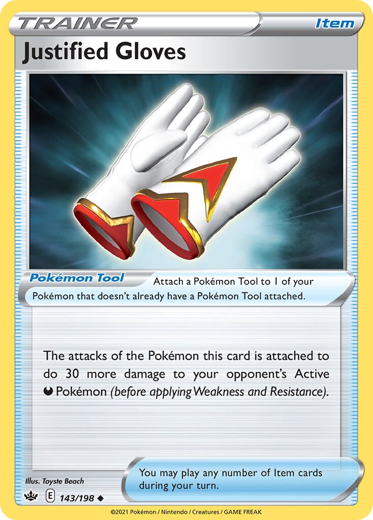 Justified Gloves 143/198 — Chilling Reign (English Pokémon TCG card)