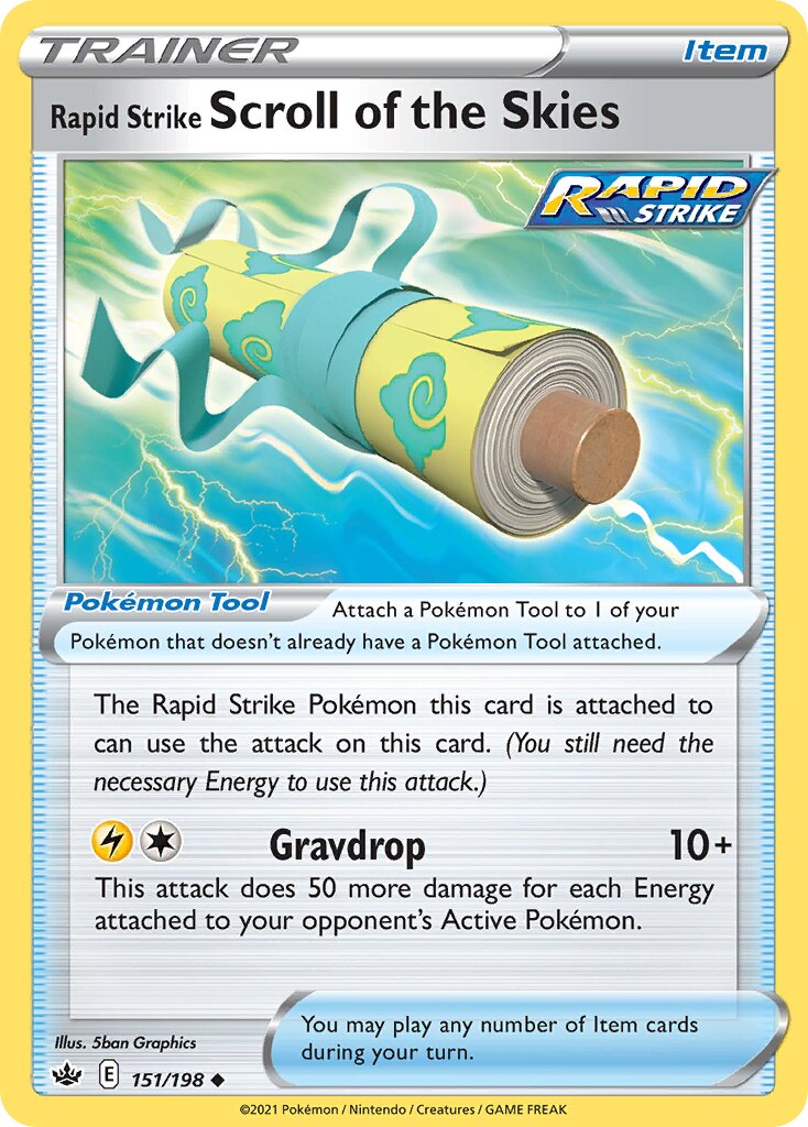 Rapid Strike Scroll of the Skies 151/198 — Chilling Reign (English Pokémon TCG card)
