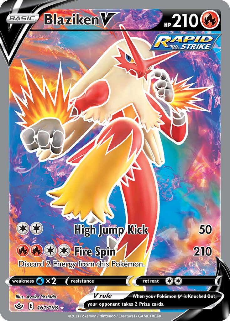 Blaziken V 161/198 — Chilling Reign (English Pokémon TCG card)