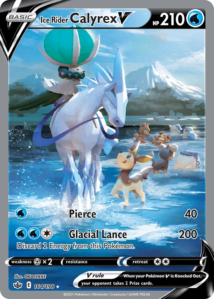 Ice Rider Calyrex V 164/198 — Chilling Reign (English Pokémon TCG card)