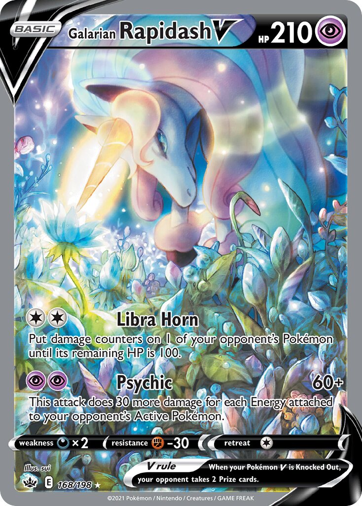 Galarian Rapidash V 168/198 — Chilling Reign (English Pokémon TCG card)