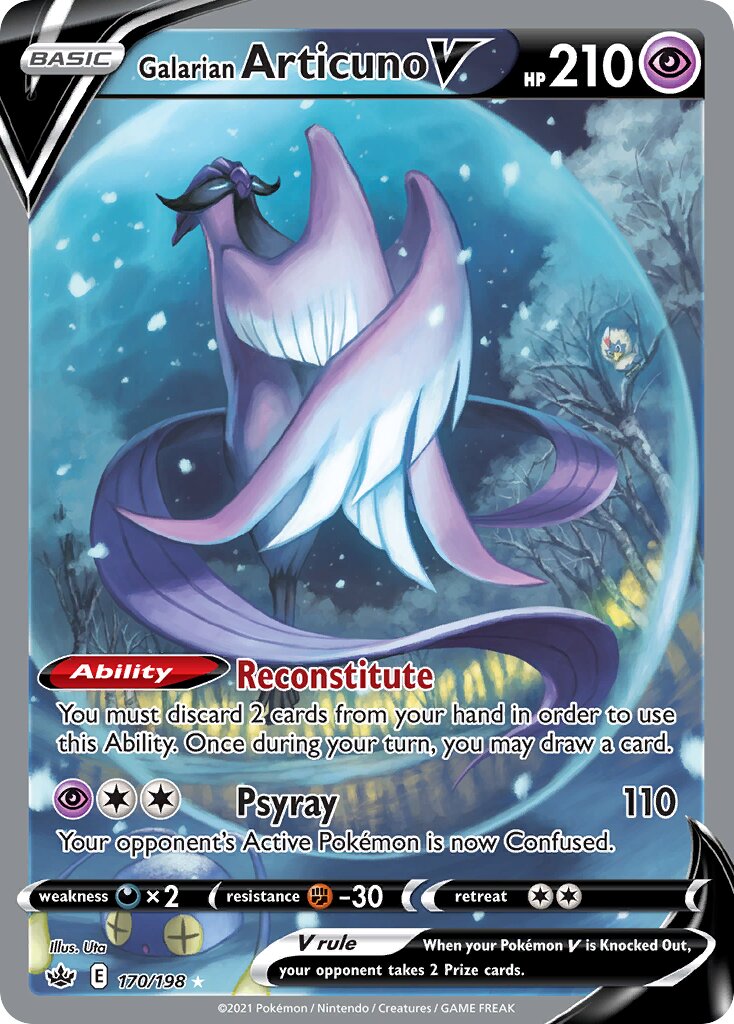 Galarian Articuno V 170/198 — Chilling Reign (English Pokémon TCG card)