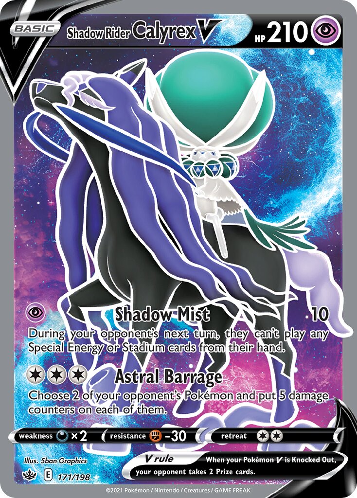 Shadow Rider Calyrex V 171/198 — Chilling Reign (English Pokémon TCG card)