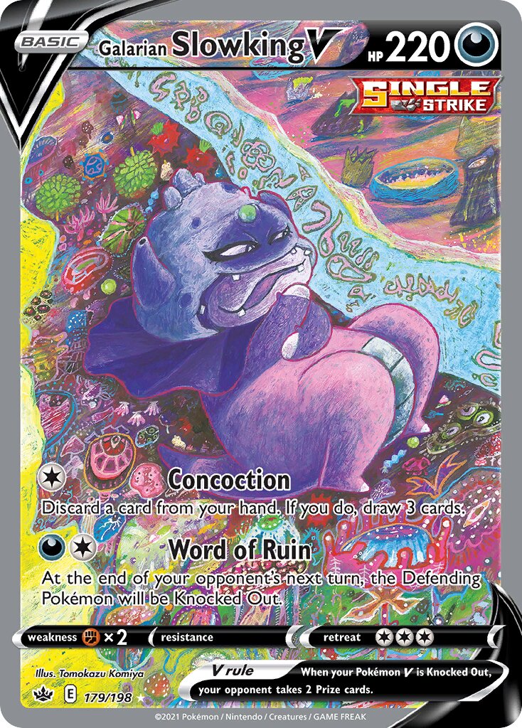 Galarian Slowking V 179/198 — Chilling Reign (English Pokémon TCG card)
