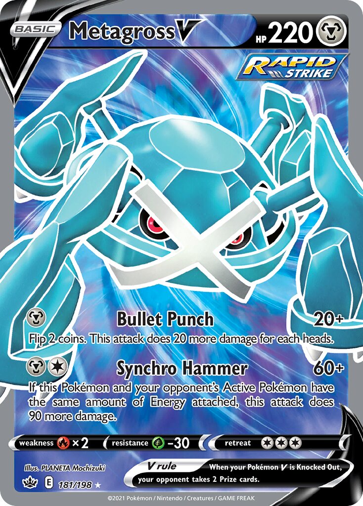 Metagross V 181/198 — Chilling Reign (English Pokémon TCG card)