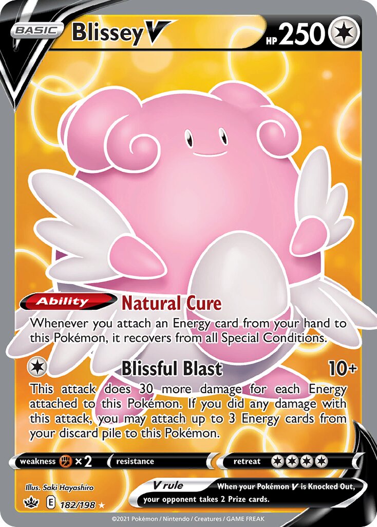 Blissey V 182/198 — Chilling Reign (English Pokémon TCG card)