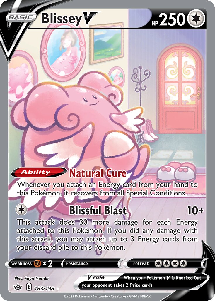 Blissey V 183/198 — Chilling Reign (English Pokémon TCG card)