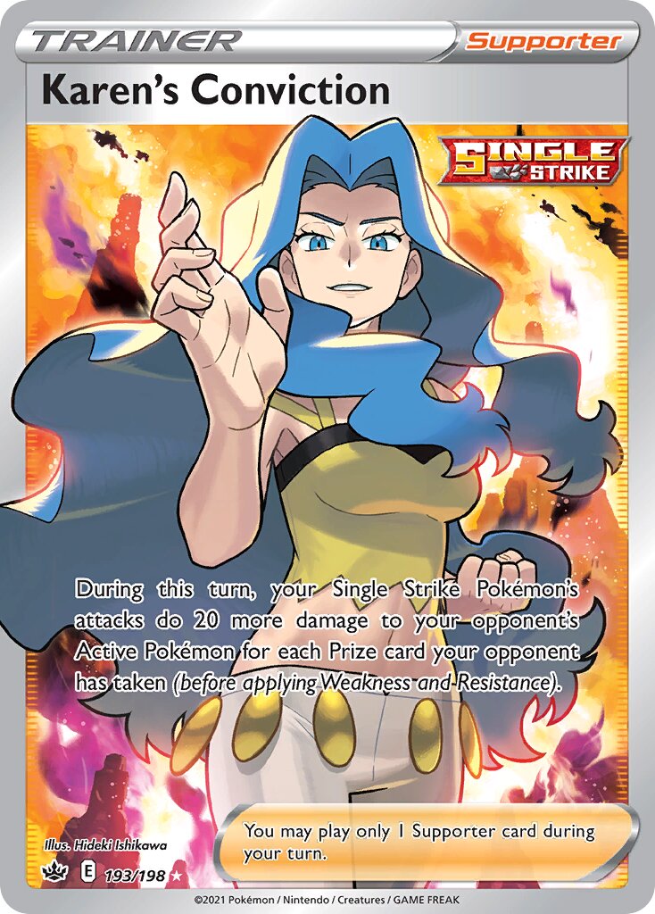 Karen's Conviction 193/198 — Chilling Reign (English Pokémon TCG card)