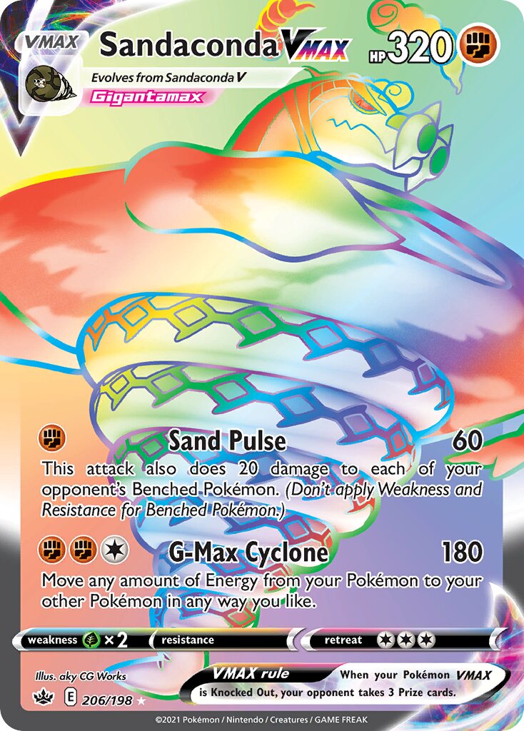 Sandaconda VMAX 206/198 — Chilling Reign (English Pokémon TCG card)