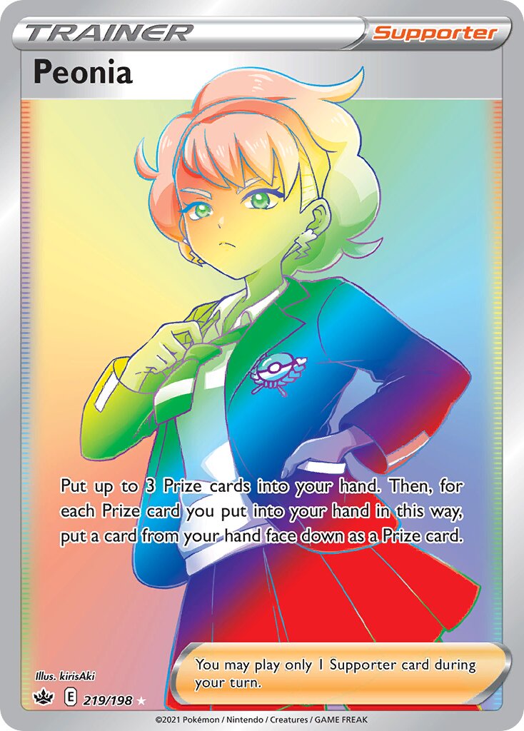 Peonia 219/198 — Chilling Reign (English Pokémon TCG card)