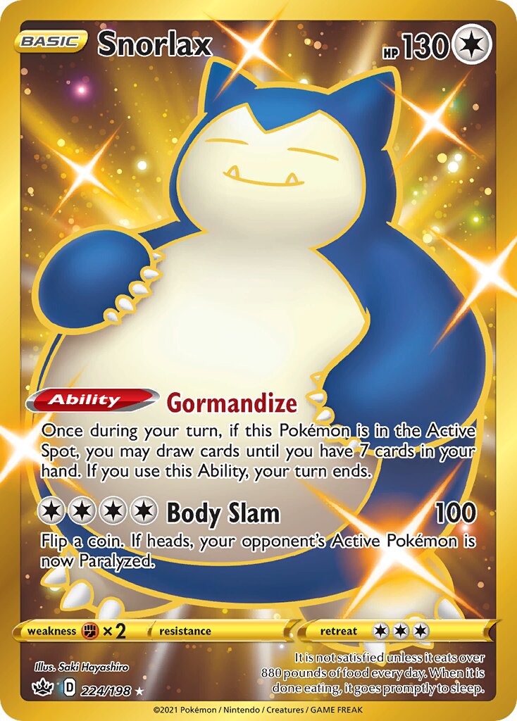 Snorlax 224/198 — Chilling Reign (English Pokémon TCG card)