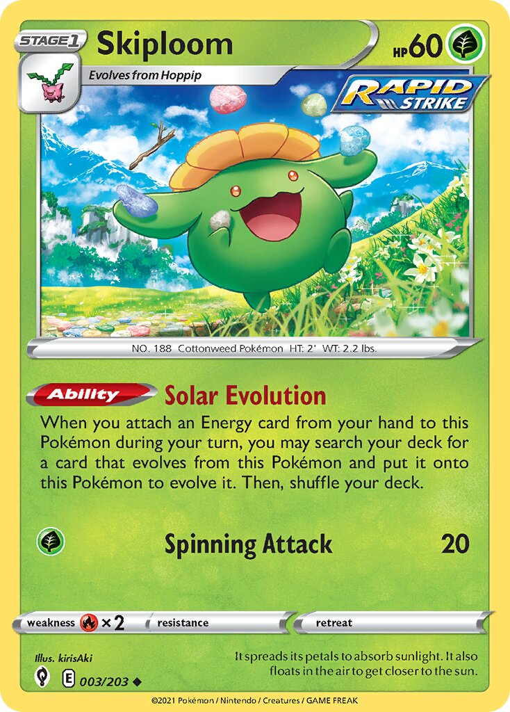 Skiploom 003/203 — Evolving Skies (English Pokémon TCG card)
