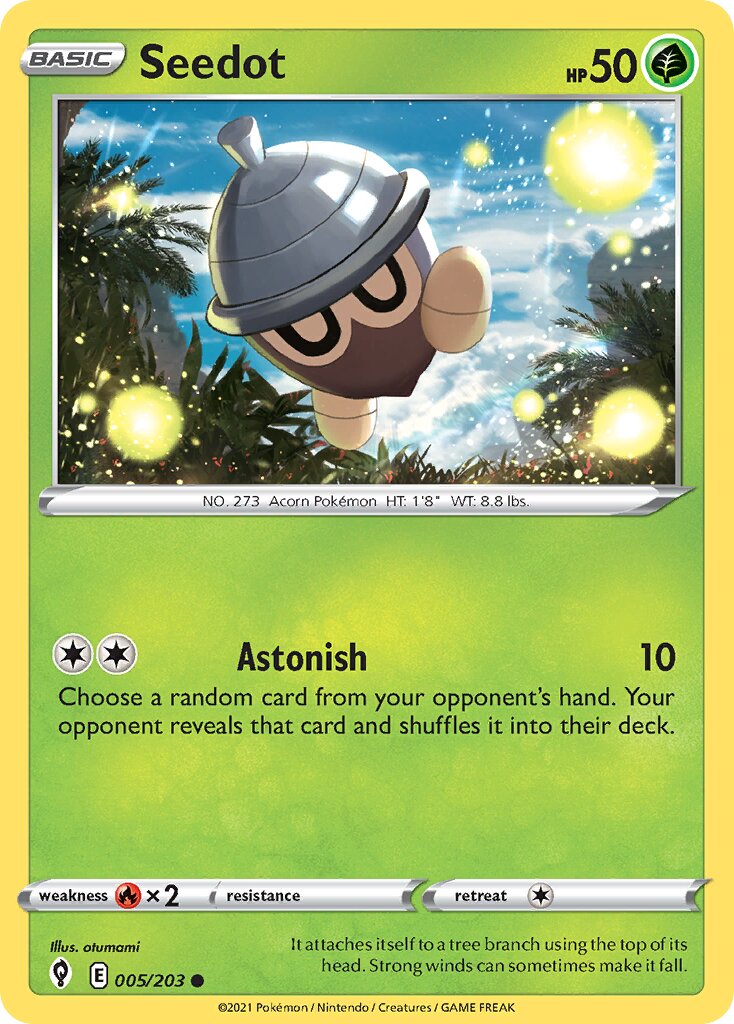Seedot 005/203 — Evolving Skies (English Pokémon TCG card)