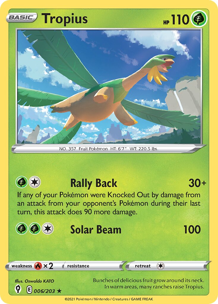 Tropius 006/203 — Evolving Skies (English Pokémon TCG card)