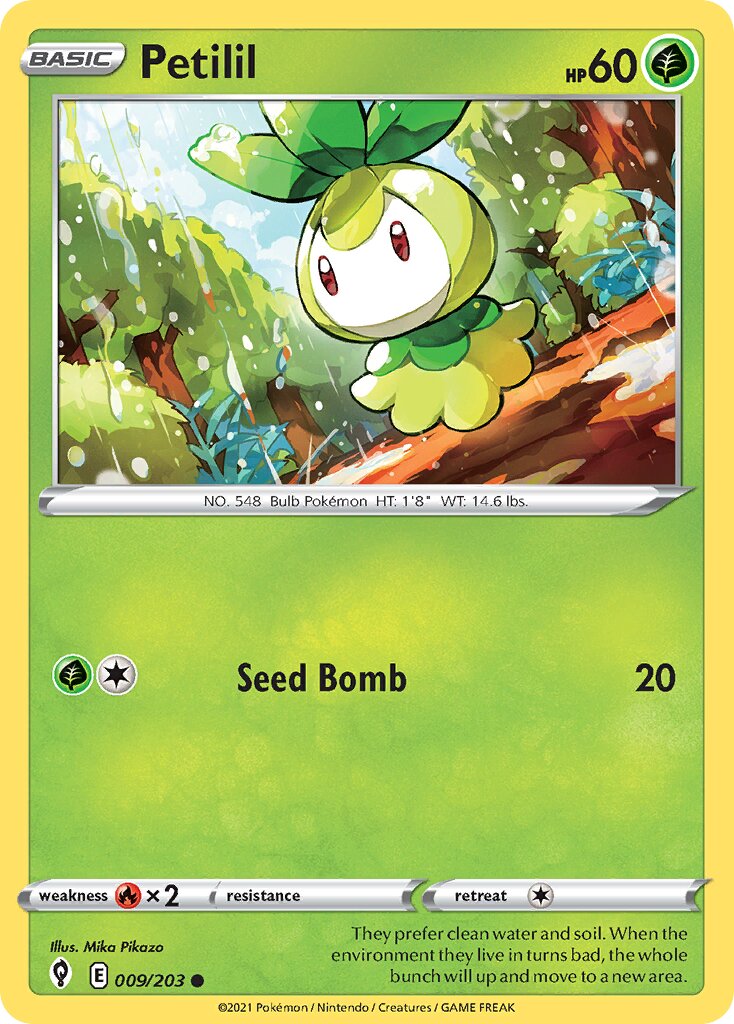 Petilil 009/203 — Evolving Skies (English Pokémon TCG card)