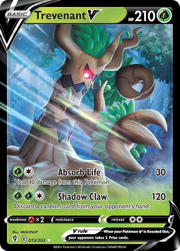 Trevenant V 013/203 — Evolving Skies (English Pokémon TCG card)