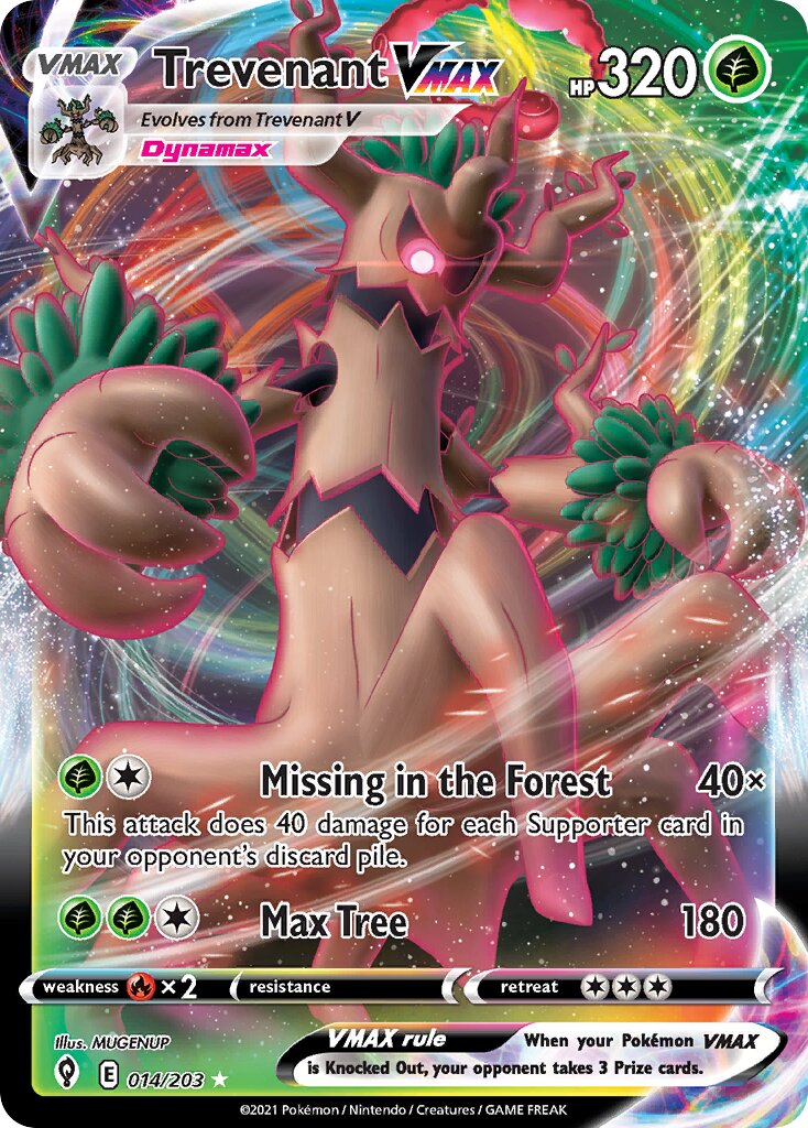 Trevenant VMAX 014/203 — Evolving Skies (English Pokémon TCG card)