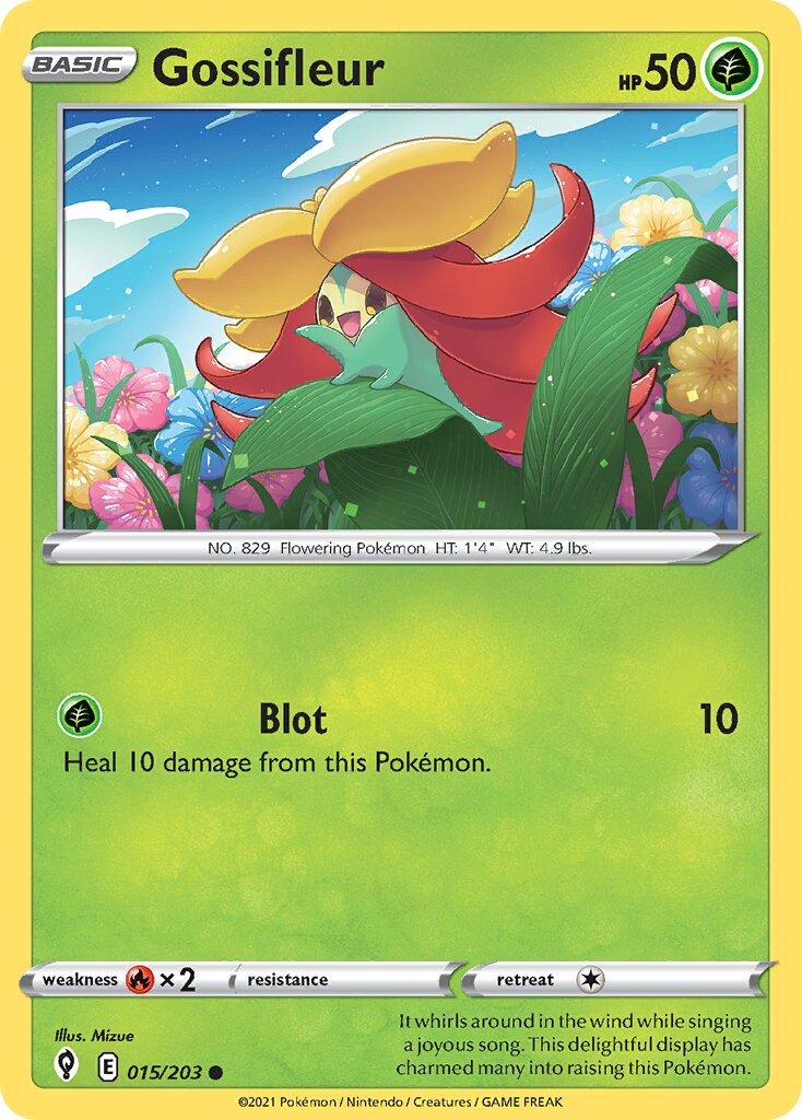 Gossifleur 015/203 — Evolving Skies (English Pokémon TCG card)