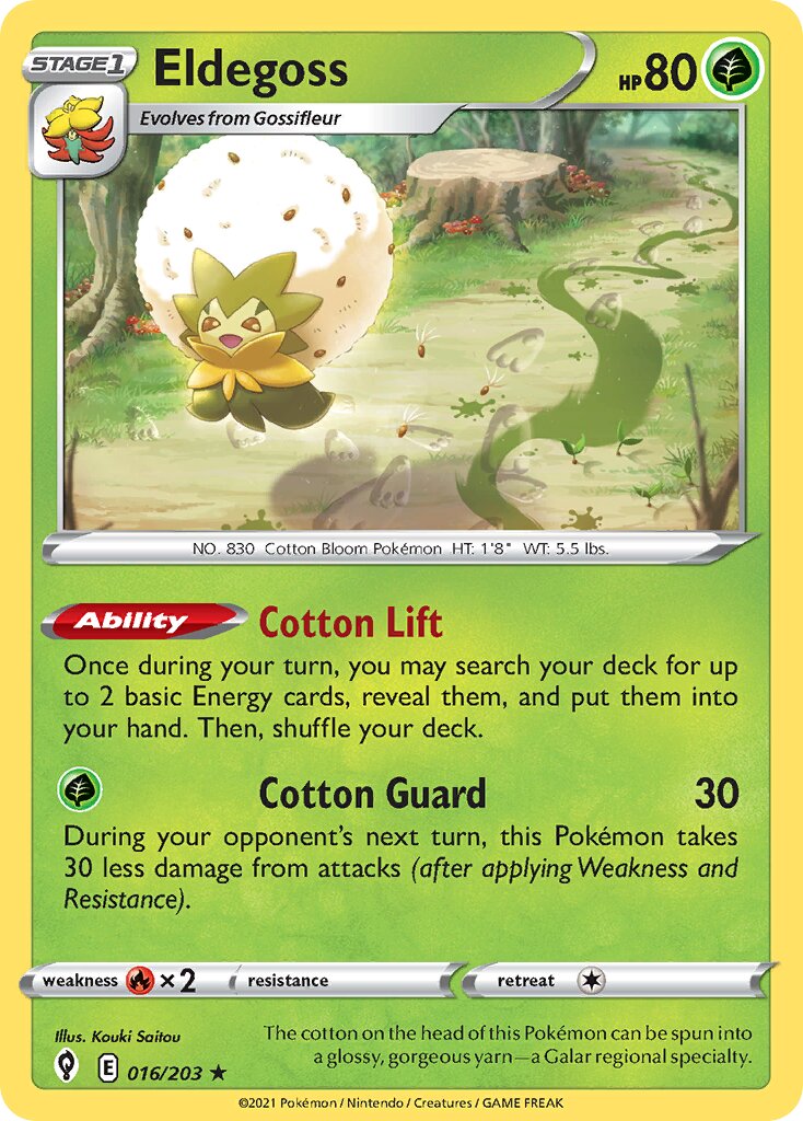 Eldegoss 016/203 — Evolving Skies (English Pokémon TCG card)